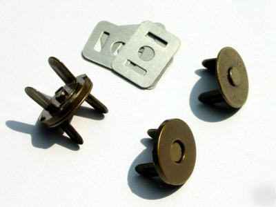 18MM magnetic bag snaps antique brass slim 100 MSE18-ab