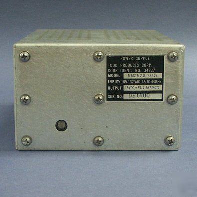 Todd products MBS15-2.8 15-volt linear power supply