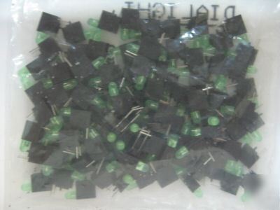 50PCS p/n 551-0207-810 ; led green 3MM cbi right angle