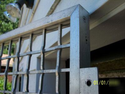 Aluminum panels with fence like centers 