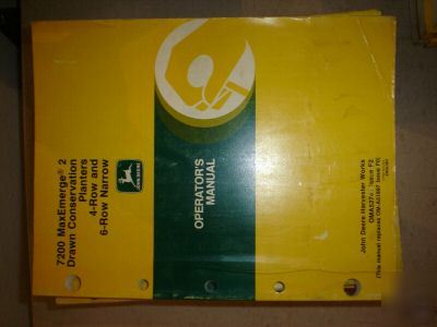 John deere 7200 4R 6R conservation planter op. manual