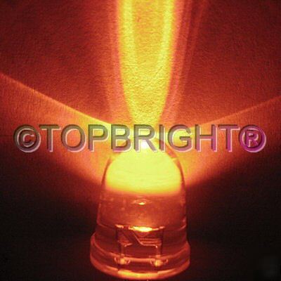 50 pcs megabright amber led 10MM 70,000 mcd free/r