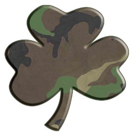 Fire rescue camouflage shamrock helmet decal