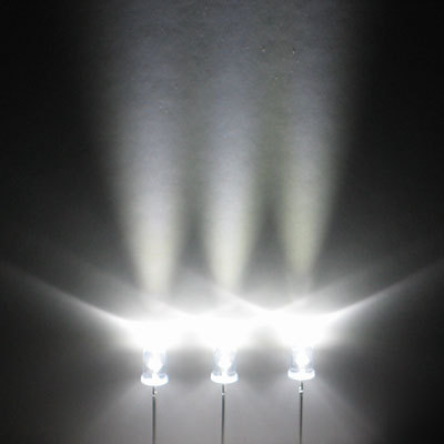 White led set of 5000 super bright 5MM 27000MCD+ f/r
