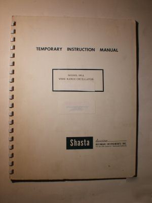 Shasta (beckman) 301A wide rage oscillator manual -ec
